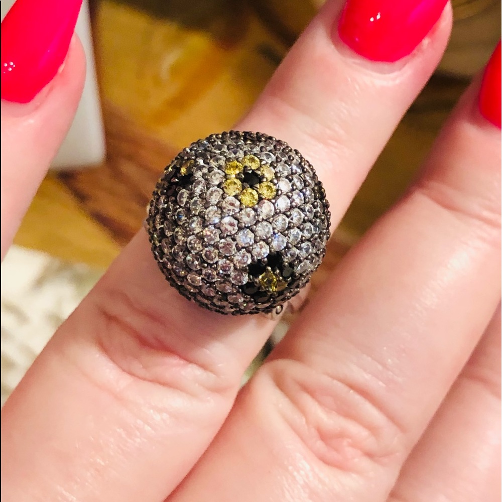 Stunning sterling Silver ring CZ SPINEL - Picture 3 of 7